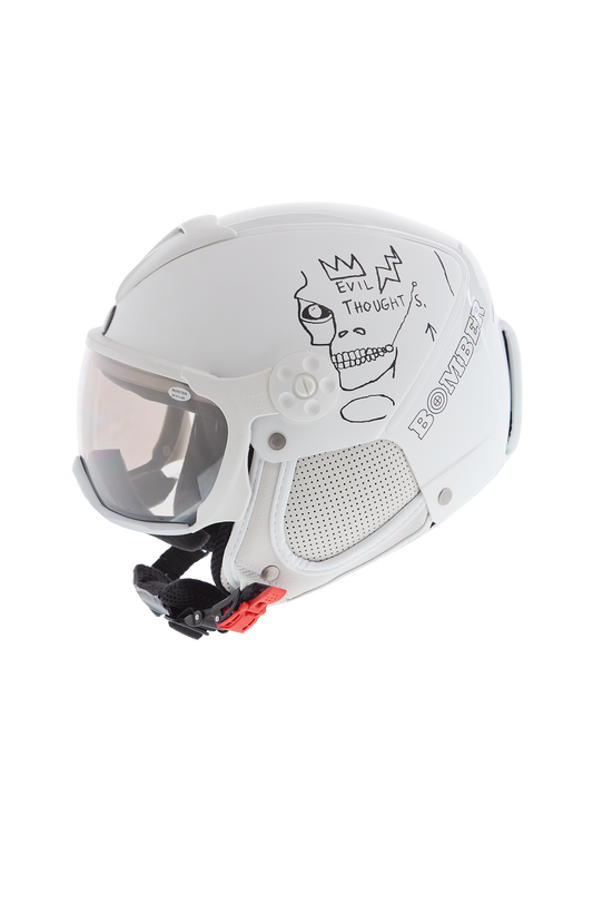 Basquiat Evil Thoughts White Helmet