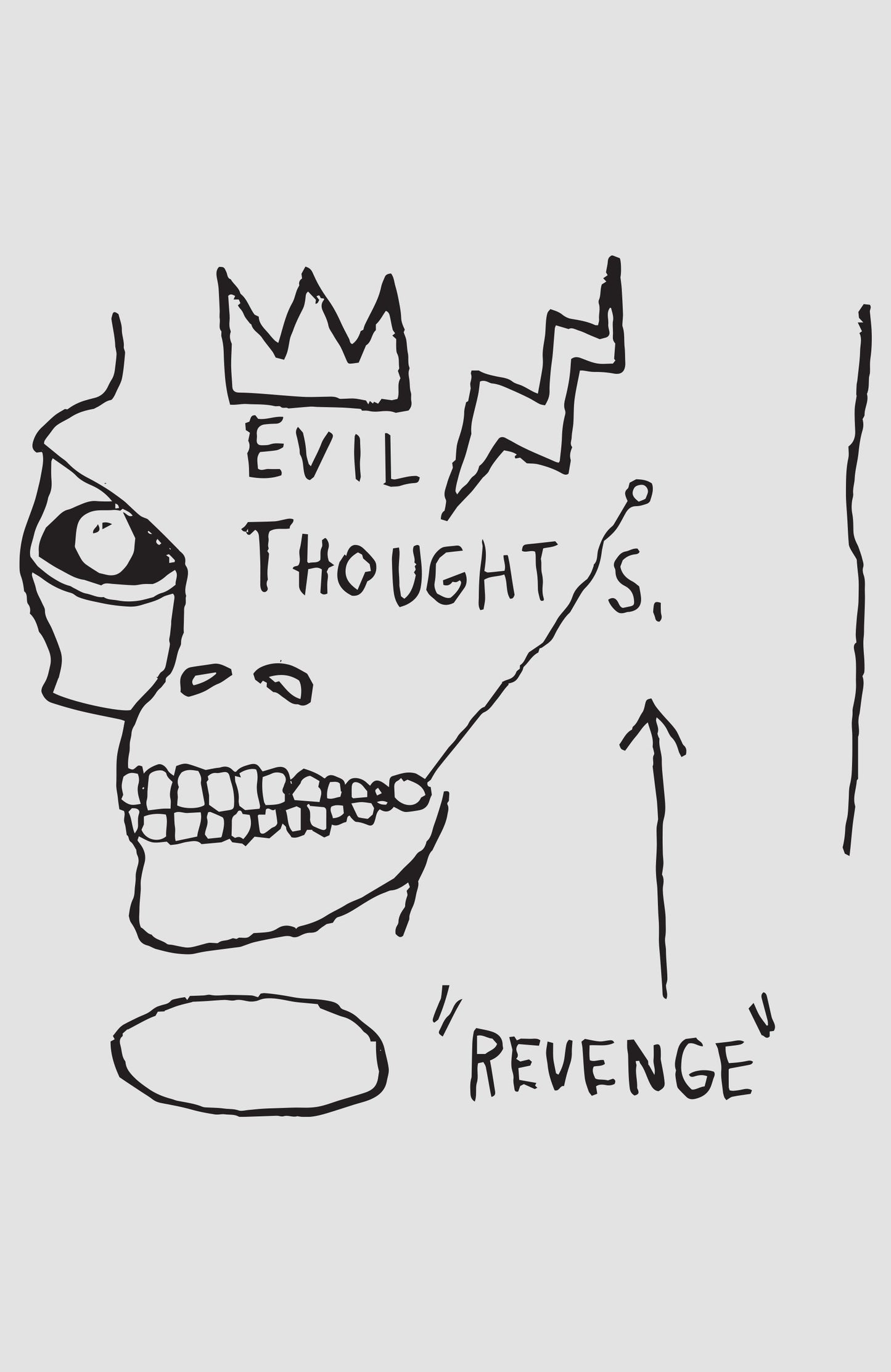 Basquiat Evil Thoughts White Helmet
